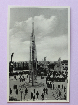 Postcard PC Duesseldorf 1937 Schaffendes Volk Dusseldorf Reichs-Exhibition fountain architecture NRW